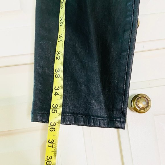 Motherhood Maternity Indigo Blue Coated Skinny Leg Ankle Jeans Black Lar… - Picture 10 of 10